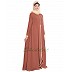 Multi layered abaya dress with frills- Rust Multi layered abaya dress with frills- Rust
